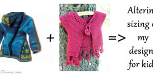 how to alter sizes for kids crocheted sweaters